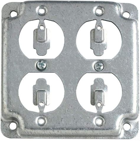 steel city rs8 outlet box surface cover ok without plugs|rs8 square box cover.